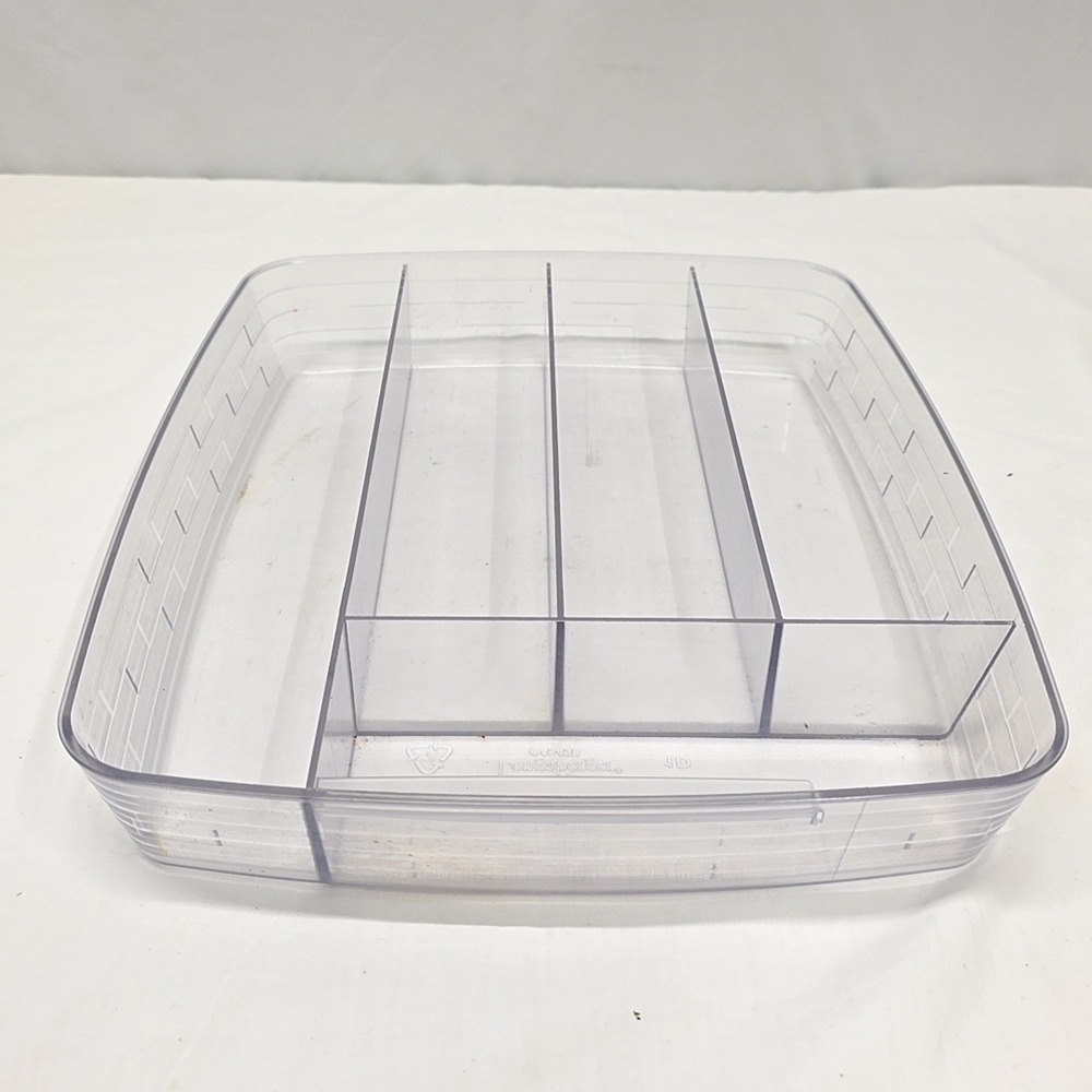 Longaberger‎ Basket Protector 45438 Spoon Drawer Clear Plastic 5 Compartment